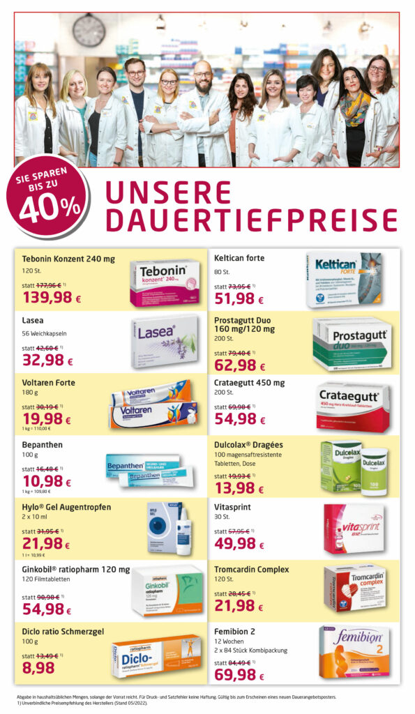 Unsere Dauertiefpreise für 2022